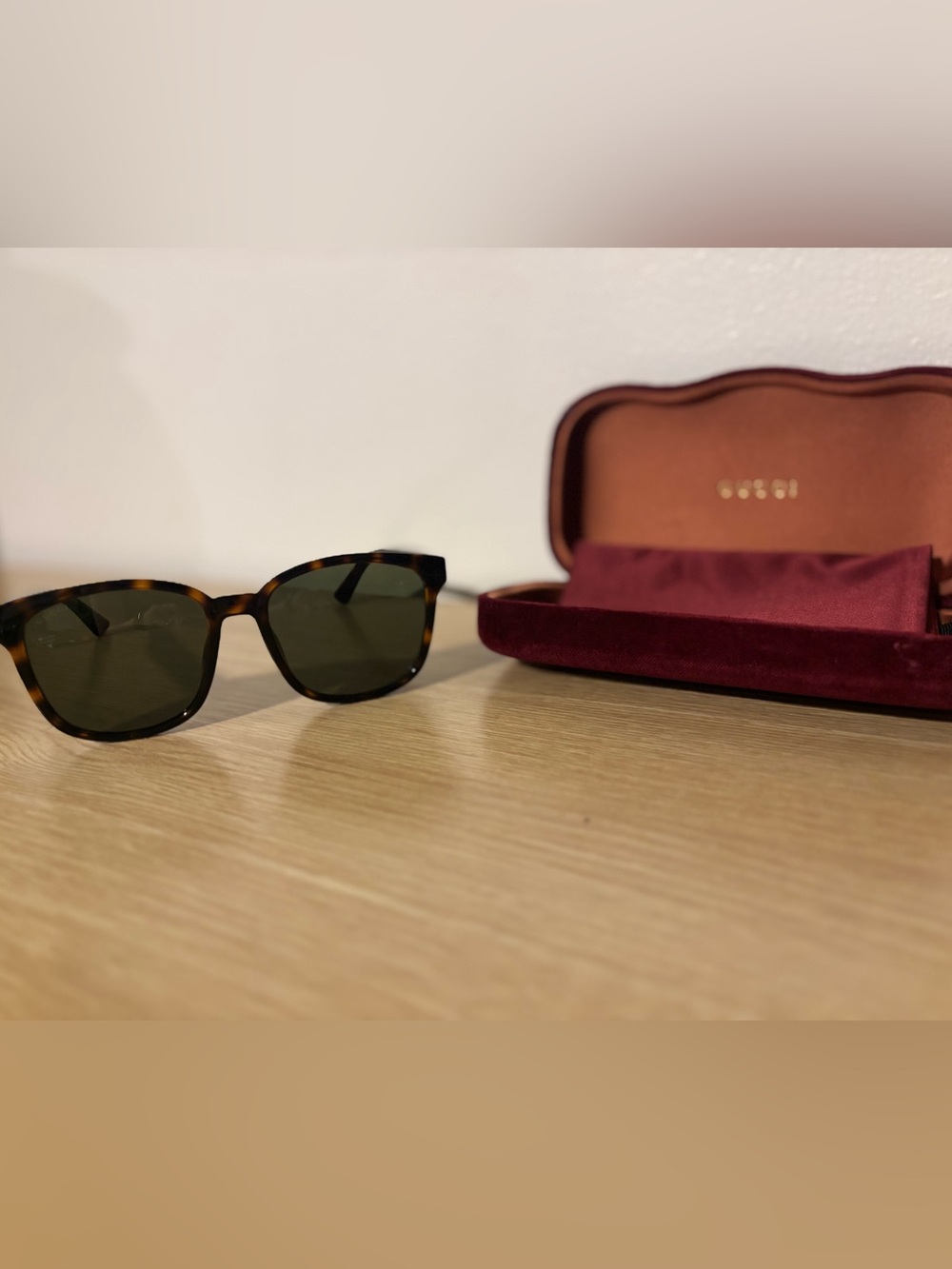 Gucci Tortoiseshell Sunglasses with Case